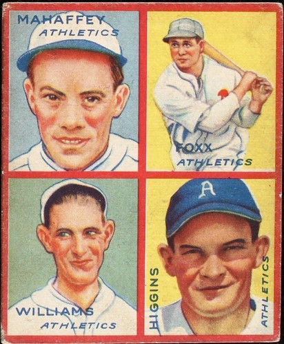 1935 Goudey 4-in-1 - Dib Williams Jimmie Foxx Leroy Mahaffey #2B