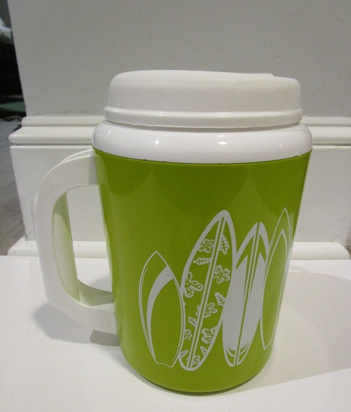 34 Oz. Thermo-serv Super Insulated Lime Green & White