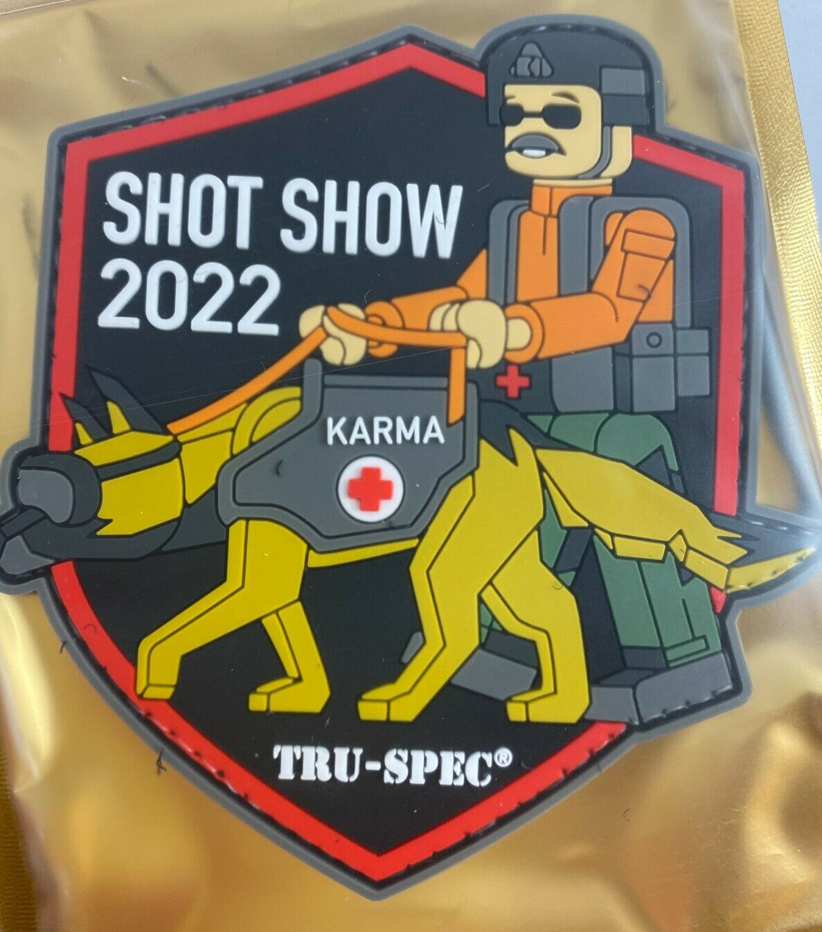 Tru-Spec 2022 SHOT SHOW Las Vegas Lego Man K9 PVC Morale Patch...