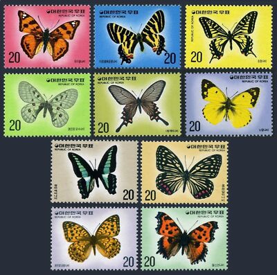 Korea South 1004-1013, MNH. Michel 1022/1065. Butterflies