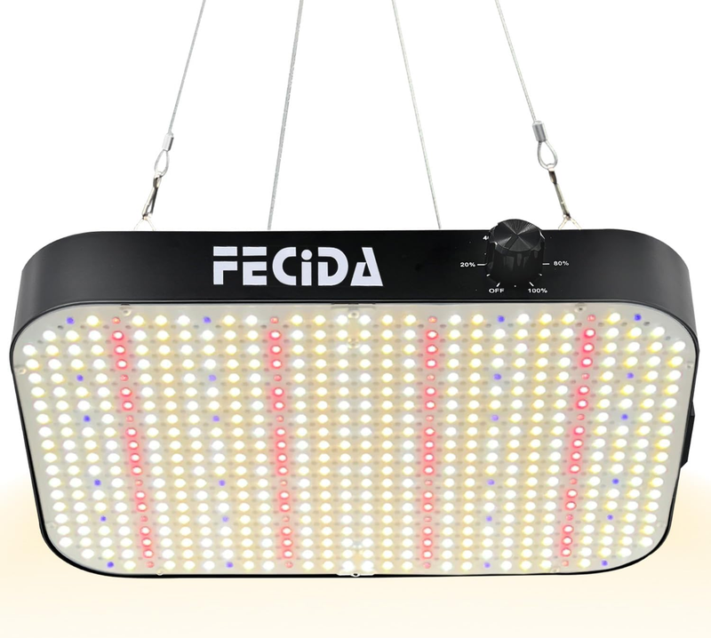 600W LED Grow Light Dimmable Full Spectrum Hanging Lamps Indoor Plants Growing