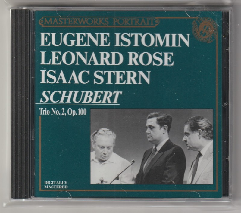 Eugene Istomin /Leonard Rose/Isaac Stern - Cd - Shubert Trio NÂ°2 Op.100