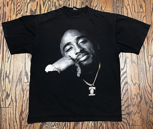 Vintage 90's Tupac Shakur Big Face Shirt Size XL/XXL Gangsta