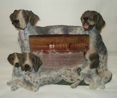 Resin German Short Haired Pointer Hunting Dog Table Top Standing Picture Frame