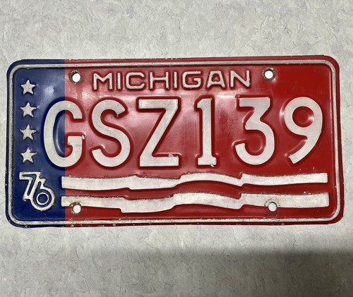 ∗∗∗∗∗miページ Michigan Bicentennial 76 Novelty State Blank Metal License