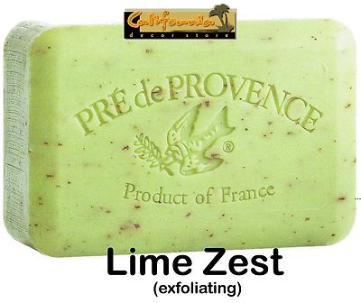Pre de Provence LIME ZEST 250 Gram French Soap Bath Shower Bar Shea Butter