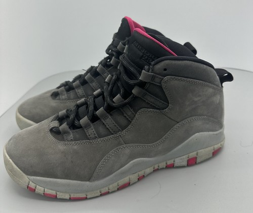 NIKE AIR JORDAN 10 X RETRO (GS) SMOKE GREY-PINK SZ 6.5Y