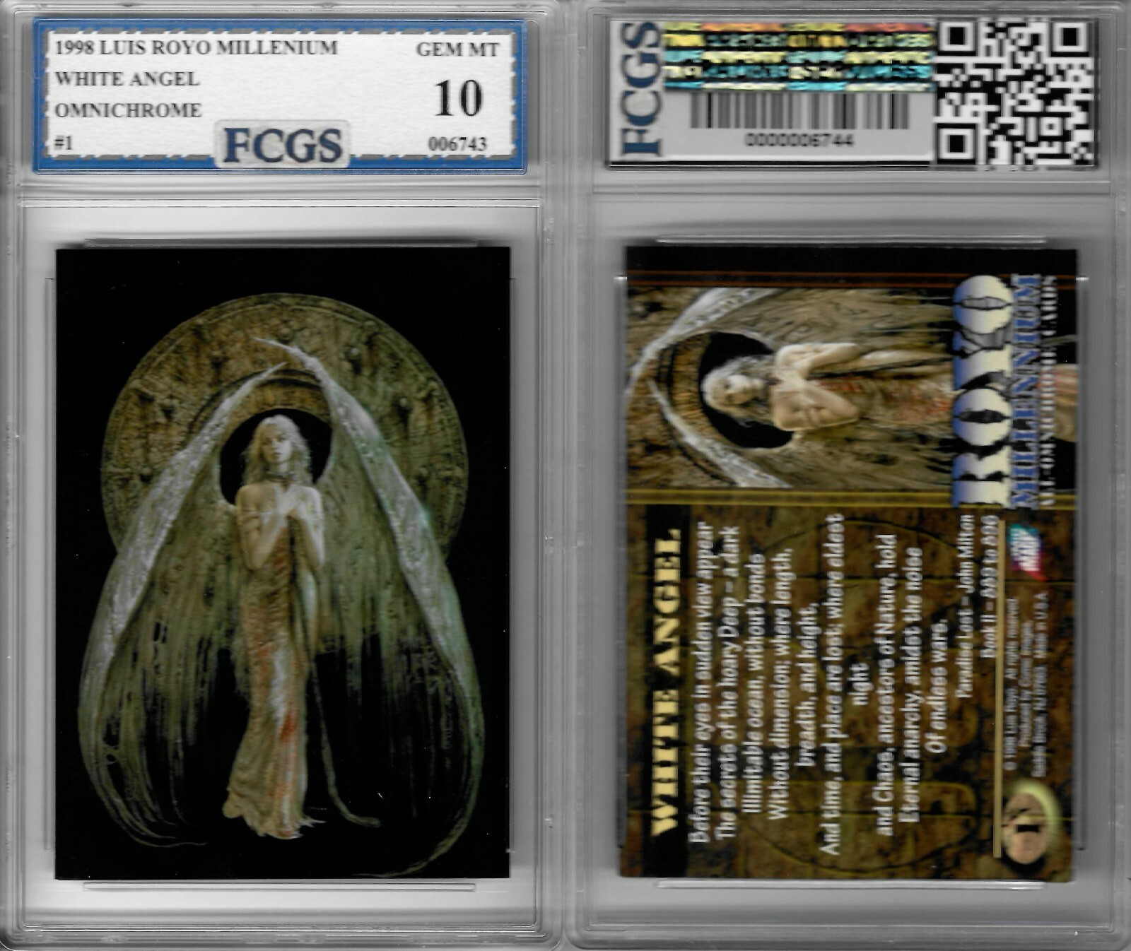 1998 Luis Royo Millenium Omnichrome White Angel #1 Graded