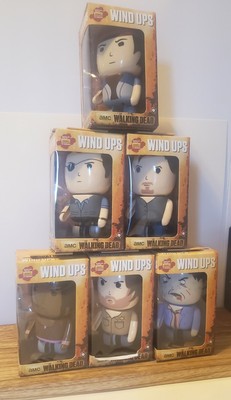 Lot Of 6, All New In Boxes! AMC The Walking Dead, Wind Ups Figurine Collectable 