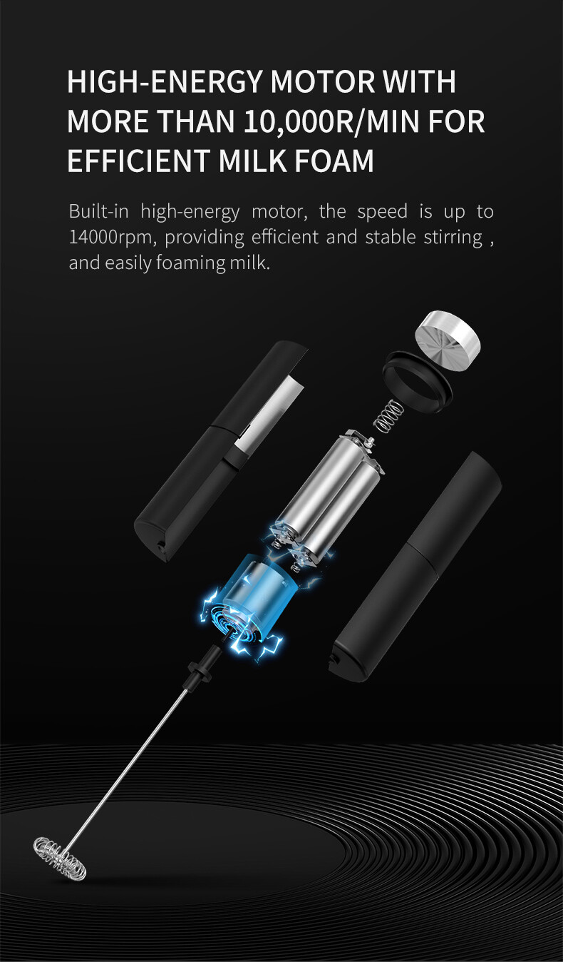 Milk Frother Whisk Electric Egg Beater Hand Coffee Shake Mixer Mini Kitchen Tool