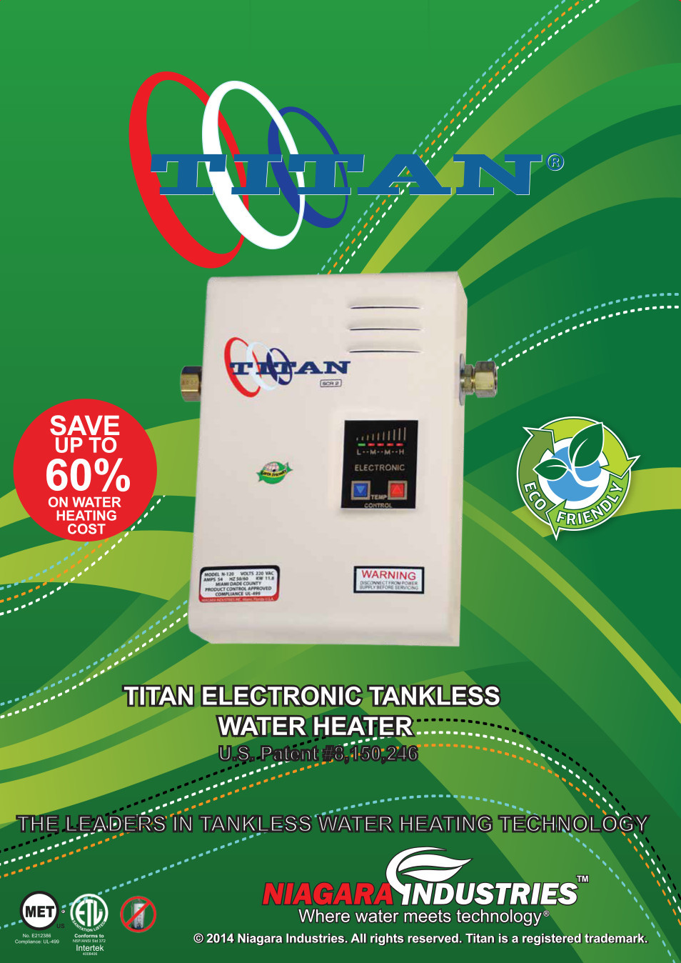 Titan N120 SCR2 Whole House Tankless Water Heater, 11.8KW