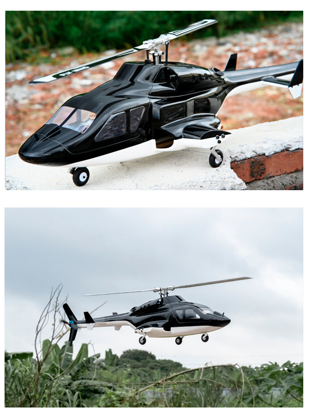 Fly wing Airwolf Scale 3D 6CH GPS Auto Return Hovering RC RTF Helicopter Toys
