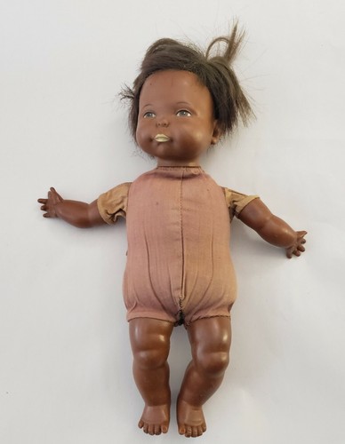 Vintage NEWBORN TINY THUMBELINA AFRICAN AMERICAN 1967 IDEAL TOYS  10&rdquo;