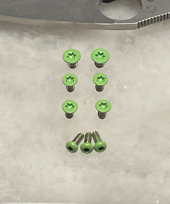 Zombie Green Stainless Steel Screws for Spyderco Manix 2 G10 Manix XL Knife 9pcs