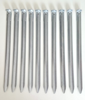 10x Zelt Heringe 30 cm Zeltnagel Erdnagel Hering aus verzinkten Stahl Zeltpflog