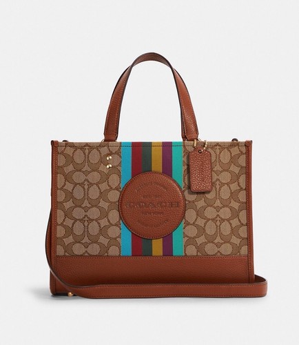 Coach Dempsey Carryall In Signature Jacquard With Stripe And