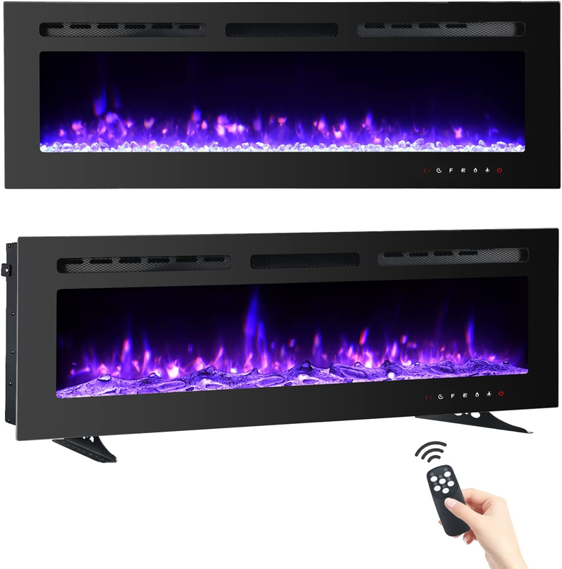 Insert,recessed And Wall Mounted Fireplace With Timer,