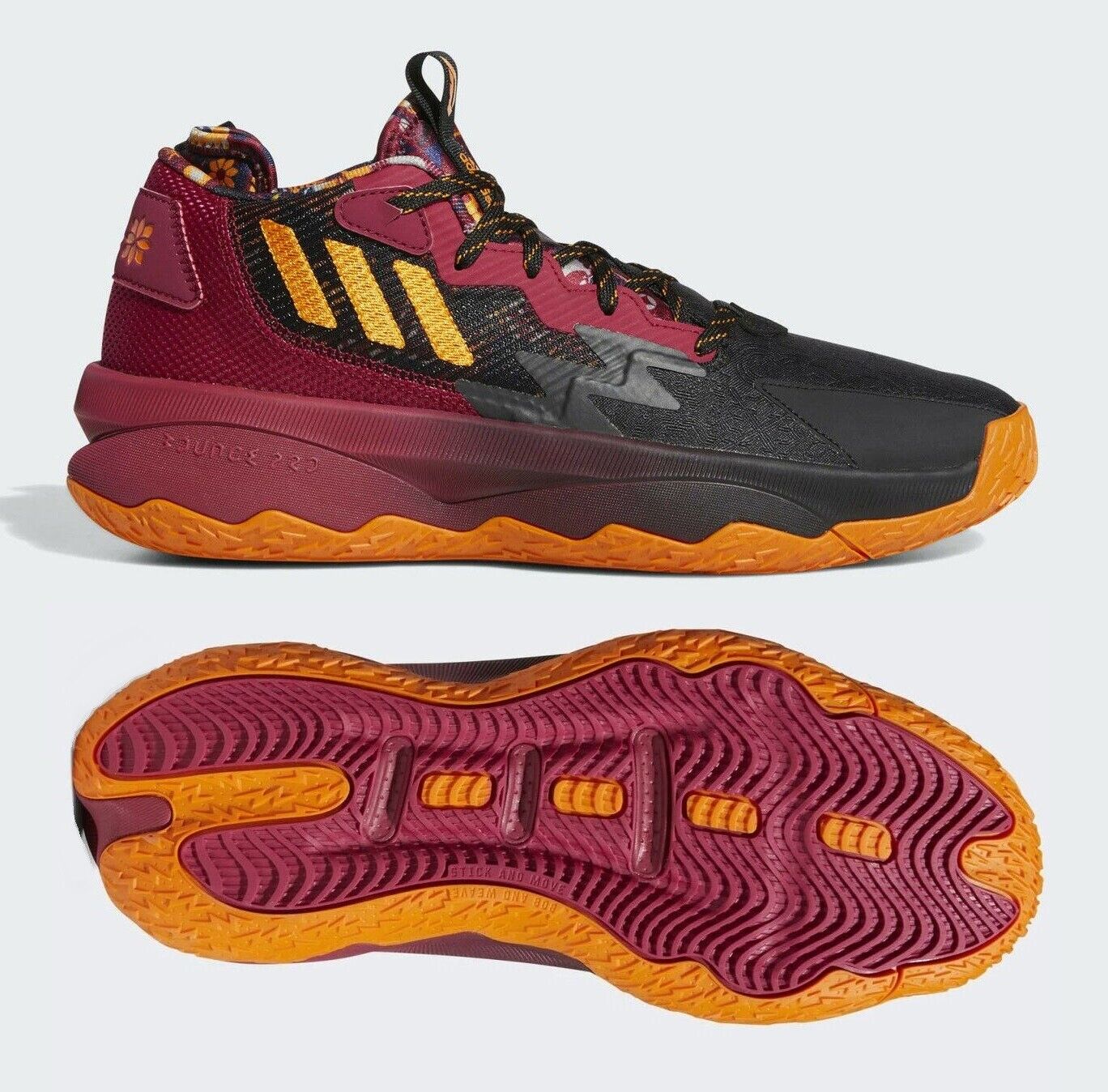 NEW Adidas Dame 8 CNY Men Shoes, Black/Orange/Multicolor, GW1816, Sz NEW Adidas Dame 8 CNY Men Shoes, Black/Orange/Multicolor, GW1816, Sz