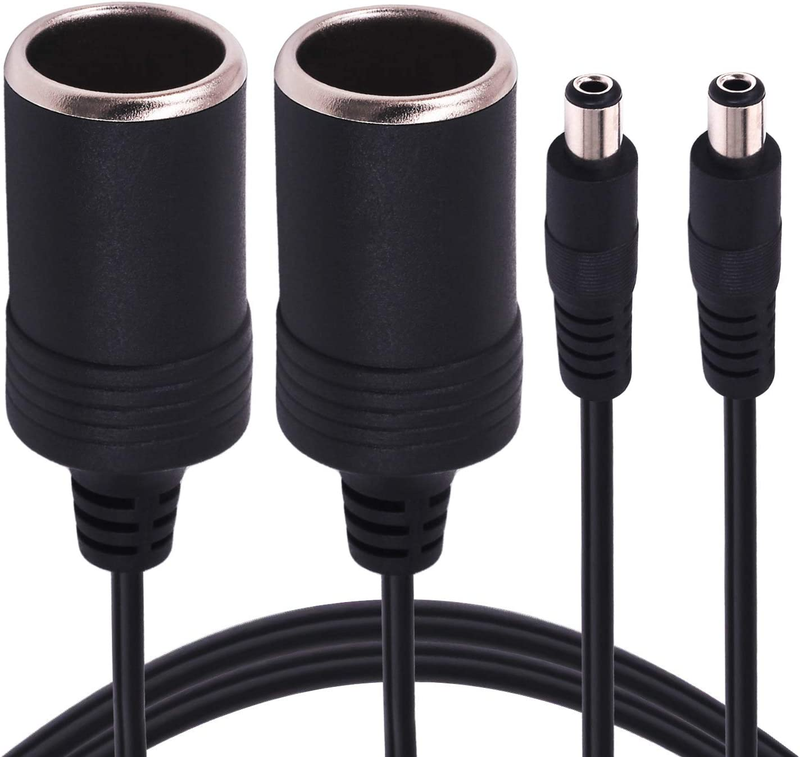 Power Supply Cable, 2-pack Car Cigarette Lighter Fema