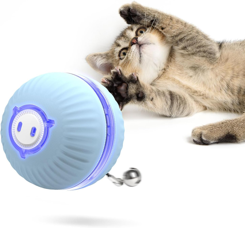 KITPLUS Automatic Cat Ball Toy, APP Control Smart Cat Ball, 3 Interactive Modes
