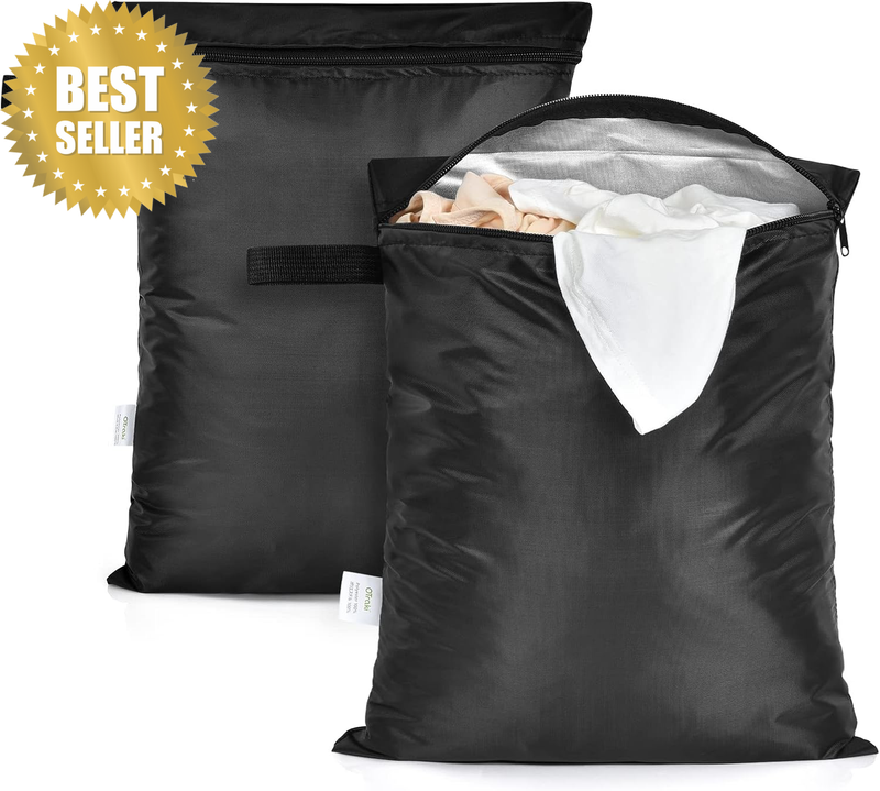 2 Pack Wet Bag for Swimsuit and Towels 12 X 16 Inch Waterproof Clothes Bag with