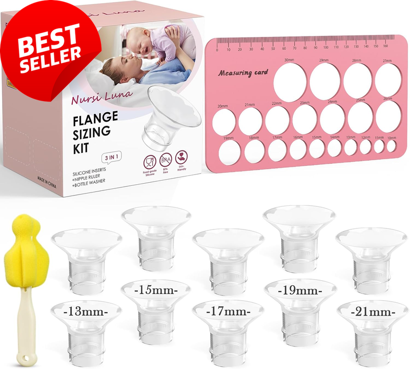 Flange Sizing Kit 3-in-1 w/ 10PCS Silicone Inserts 13-21mm for 24mm Pump