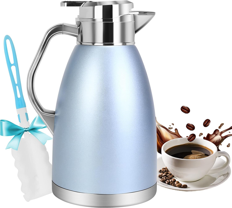 61 Oz Thermal Coffee Carafe 1.8L Stainless Steel Thermos Double Wall Insulated
