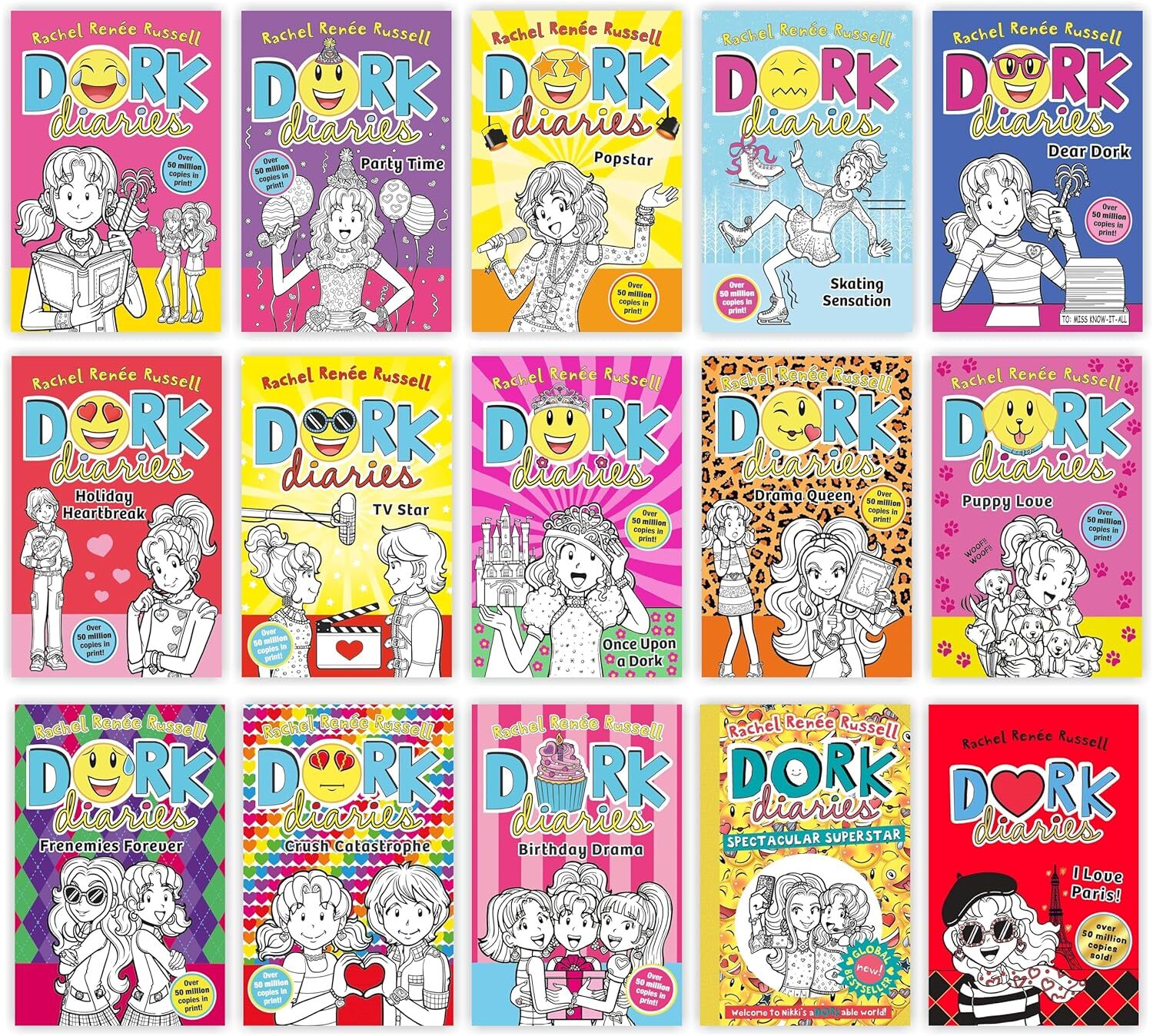 Dork Diaries Series 15 Collection Set by Rachel Renee Dork Diaries Series 15 Collection Set by Rachel Renee