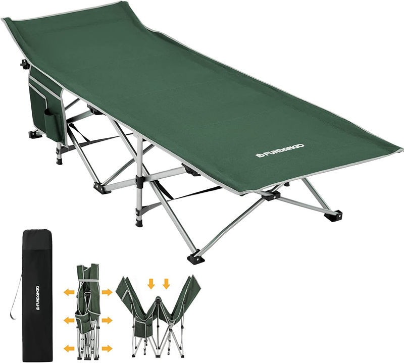 Extra Wide Folding Camping Cot - Heavy Duty Camp Bed (79" x 