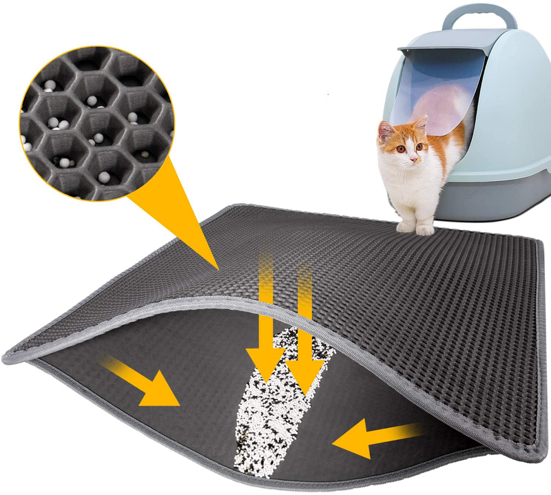 Cat Litter Mat Trapping for Litter Box, Washable Easy Clean 24