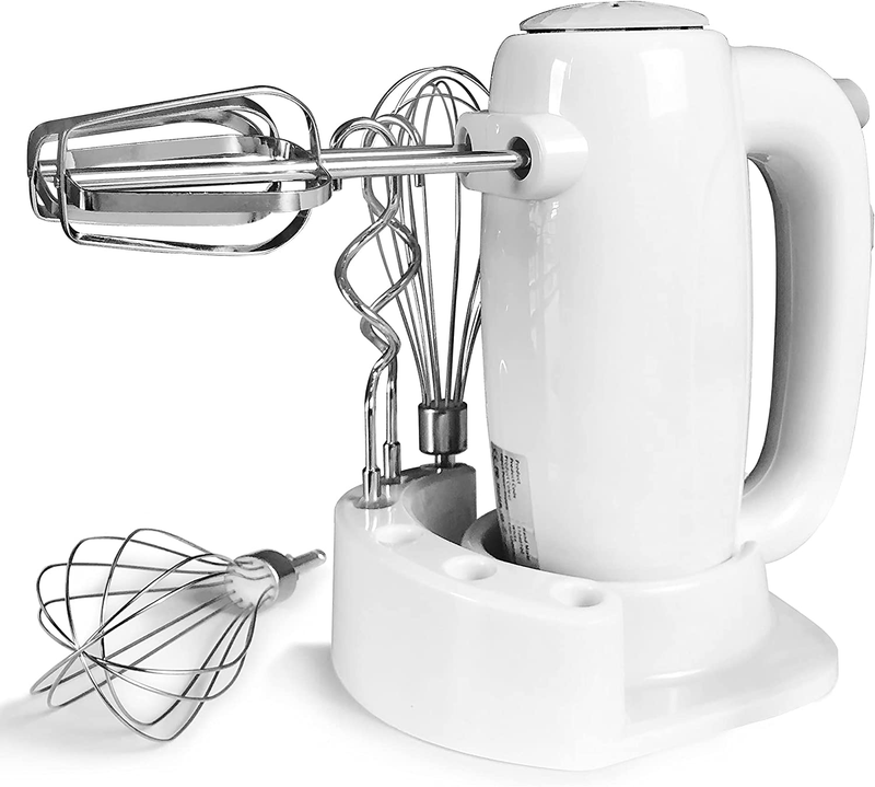 5 Speed Cake Baking Egg Cream Hand Mixer Electric Kitchen Dough Hooks NEW
