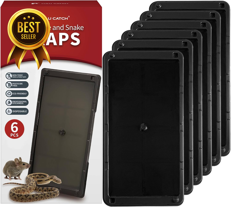 6 Pack Large Plastic Mouse Glue Traps Strong Sticky Rat Boards