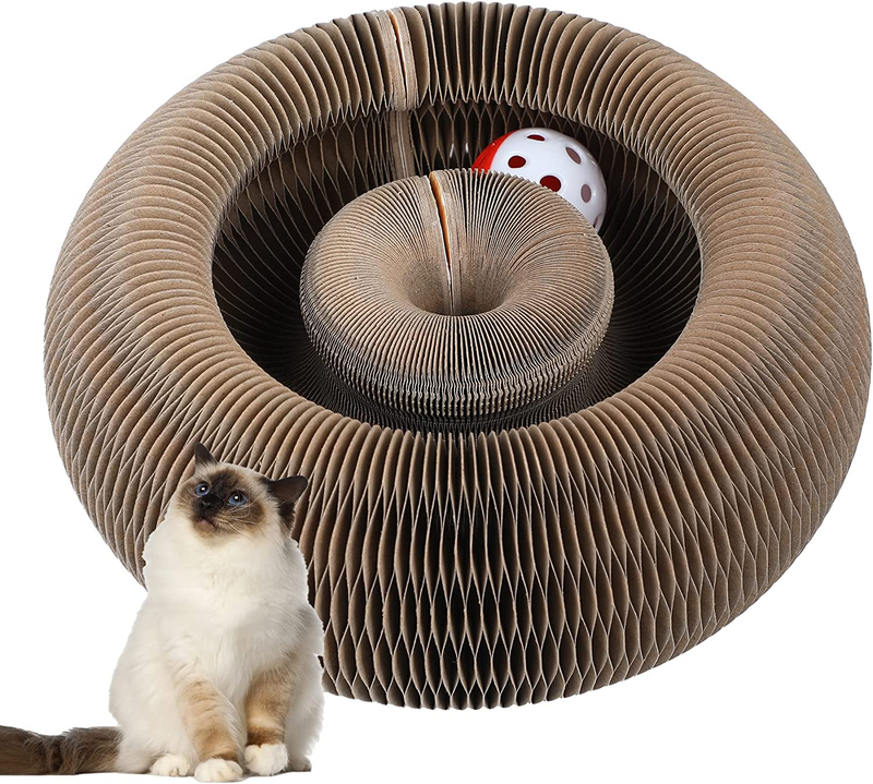 Magic Organ Cat Scratching Board Interactive Scratch Pad with Ball Cat Scratcher