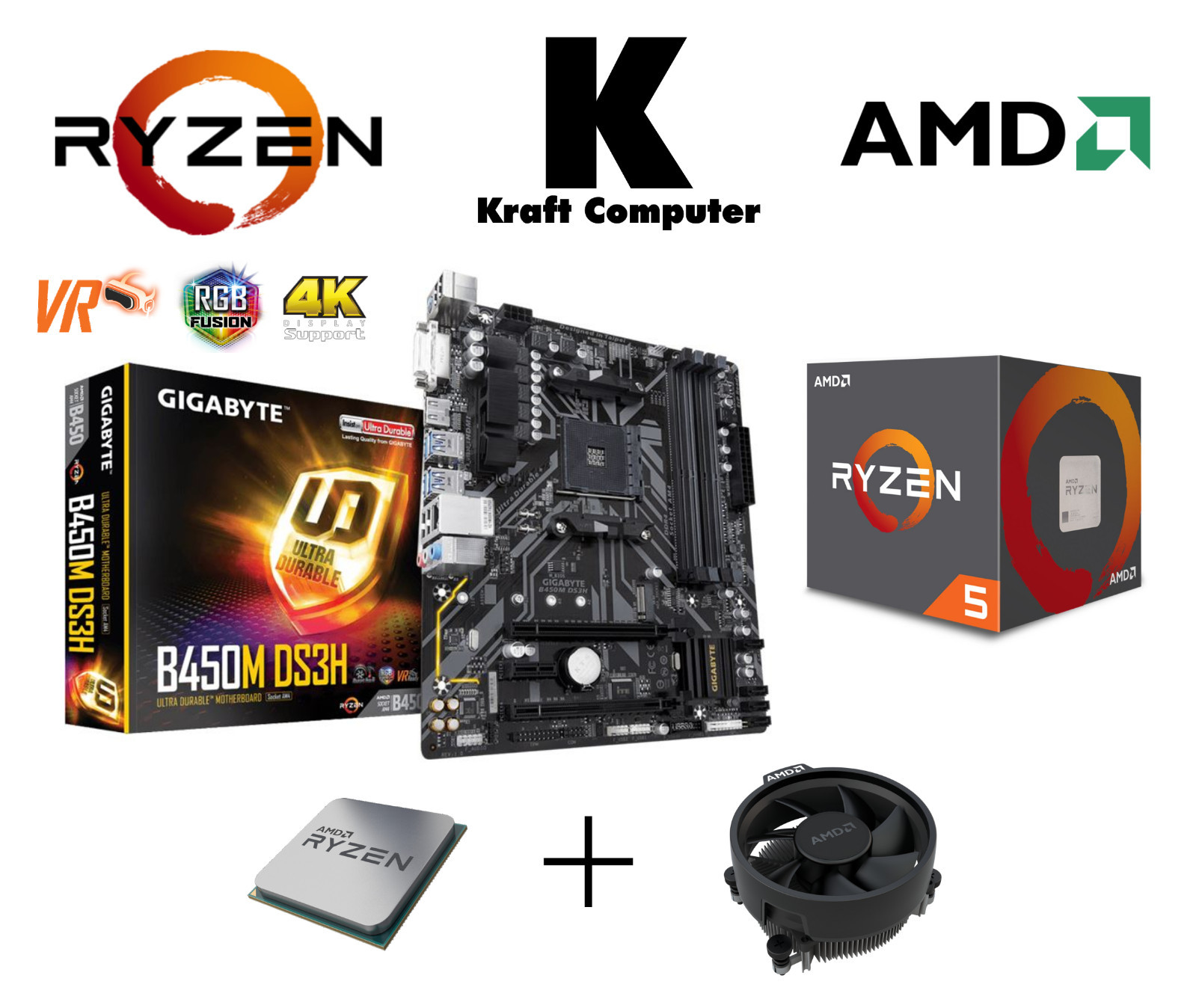 PC Bundle AufrüstKit Ryzen 5 2600 6x3,9GHz + Gigabyte B450M DS3H + NEU/OVP