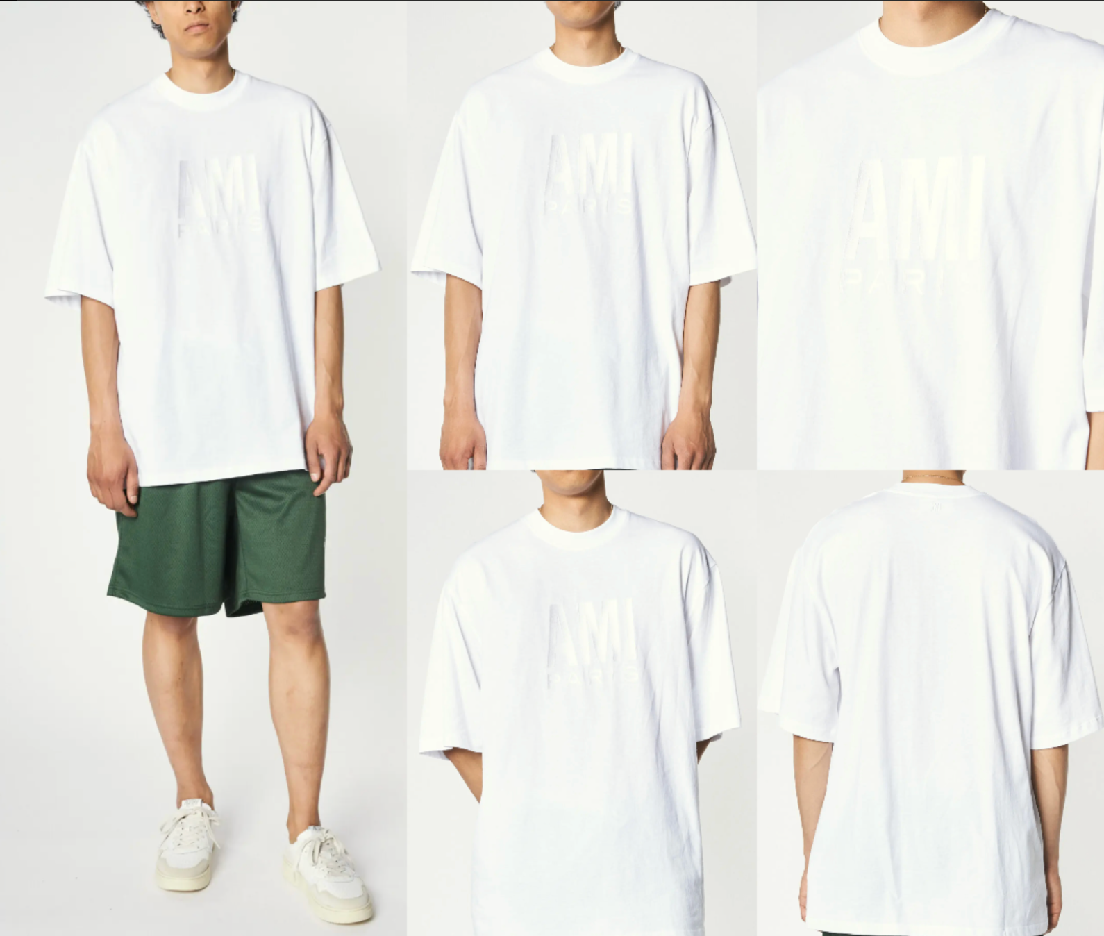 トップス ANDMARY Ami shirring logo tops white ANDMARY】Ami shirring logo tops