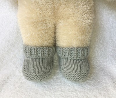 Neue Socken für Build a Bear Teddy - hellgrau - Kuschelsocken