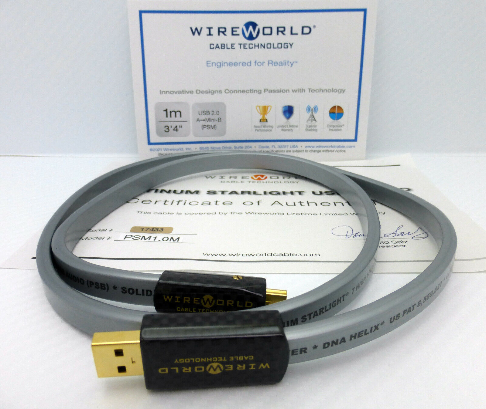 WireWorld Platinum Starlight 7 USB 1 meter A to mini-B | eBay WireWorld Platinum Starlight 7 USB 1 meter A to mini-B | eBay