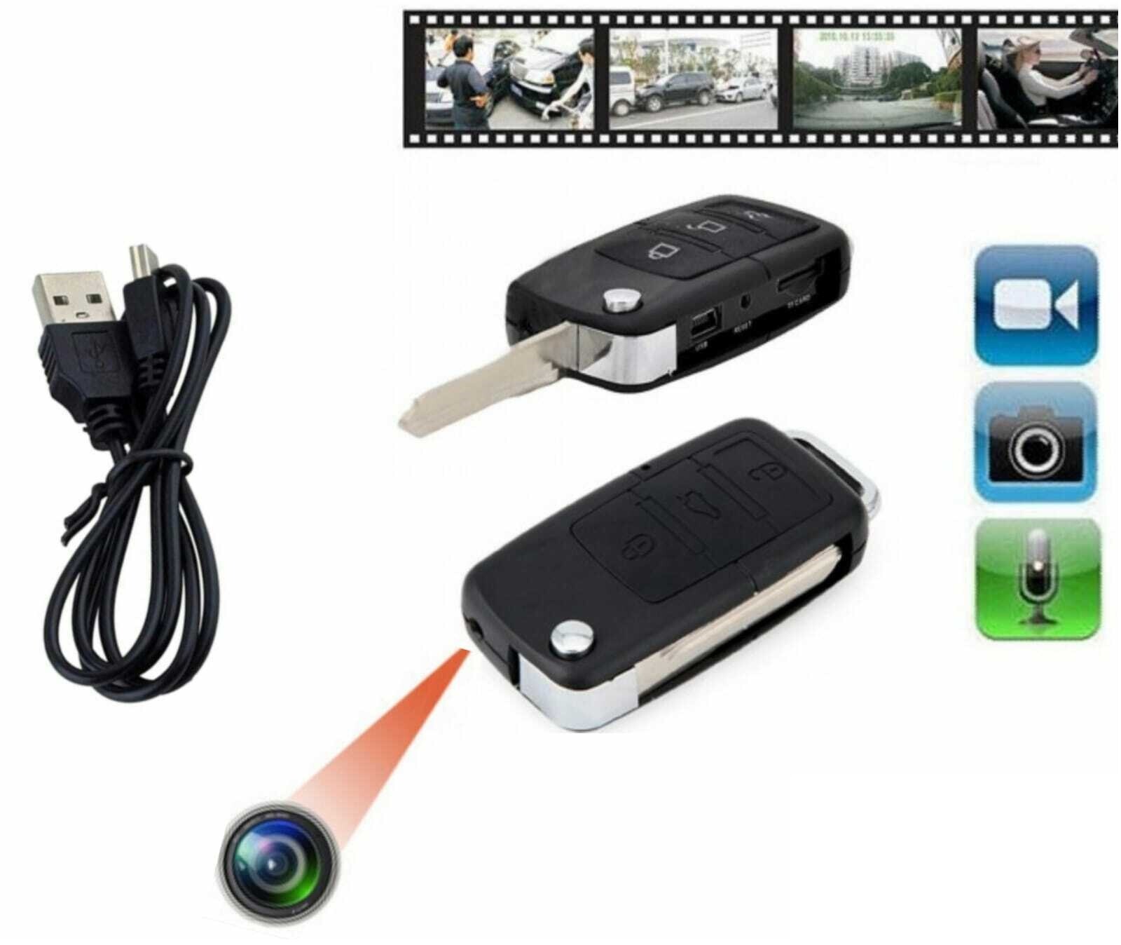 Mini Chiave Auto Telecamera Registra Video Audio Micro Sd Spy Cam Usb Spia cir
