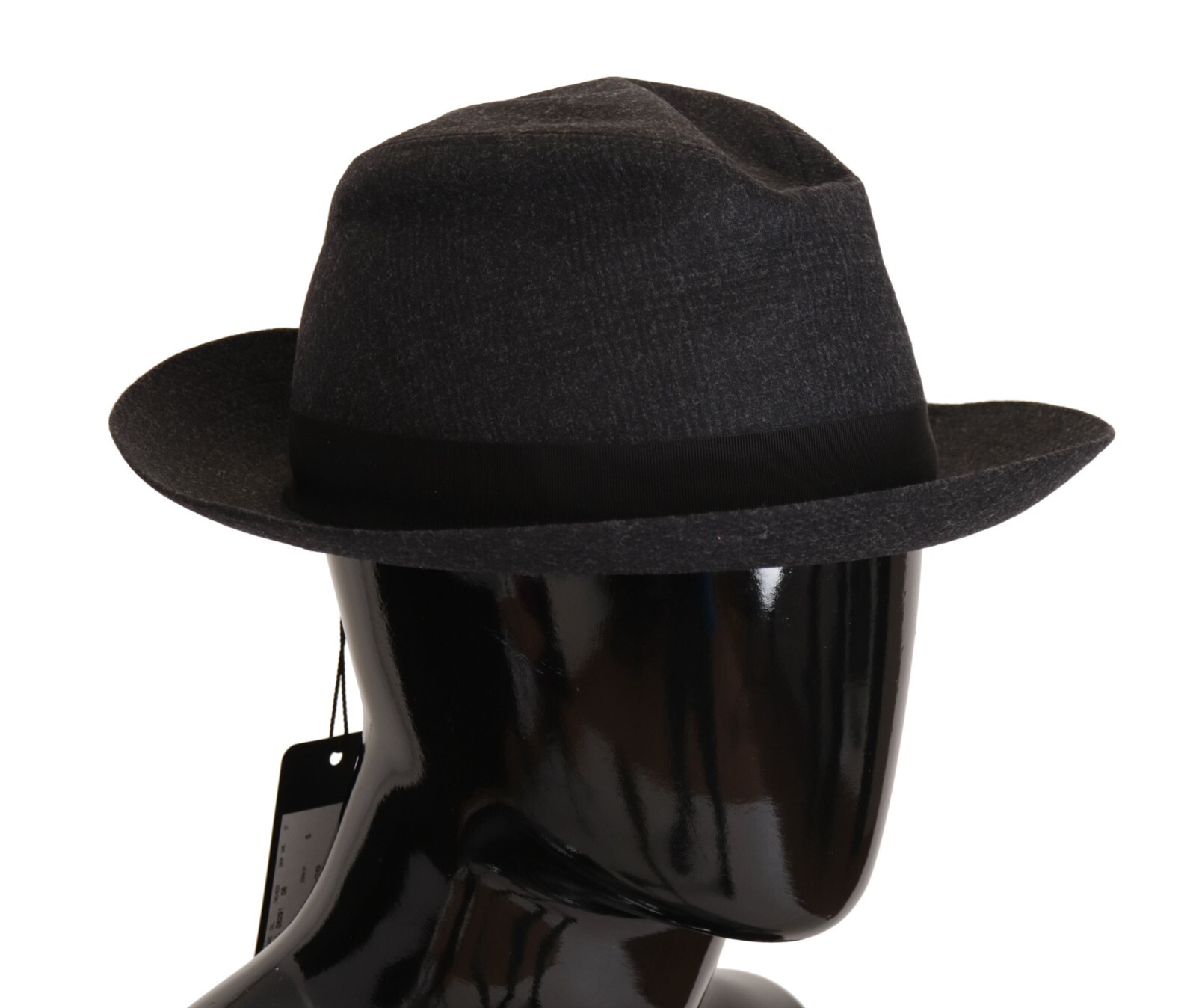 

DOLCE - GABBANA Шапка серая шерстяная вязаная мужская шляпа Fedora Capello s.58 /  Рекомендуемая розничная цена 380 долларов США, Серый