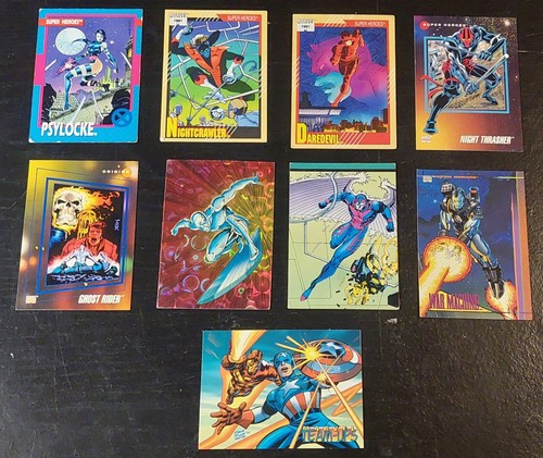 1991 Marvel Trading Cards Lot 9 cards | eBay