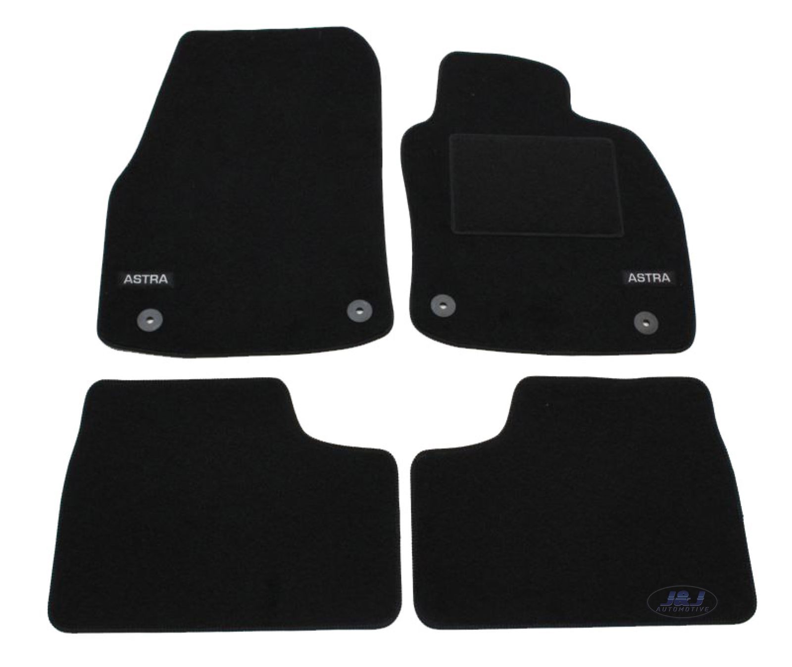 TAILORED Black floor Car Mats with logo for VAUXHALL ASTRA H mk5 4pcs