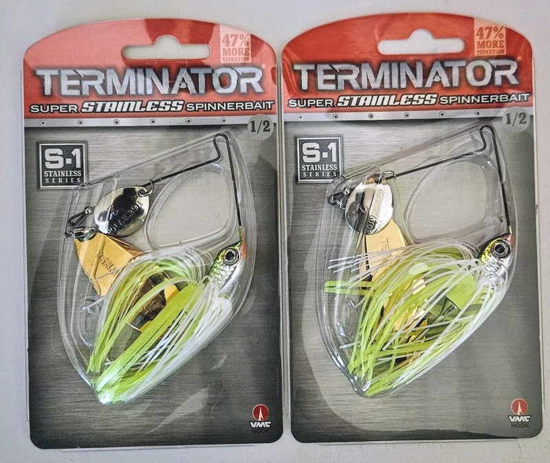 (Set of 2) Terminator S-1 Series Spinnerbaits 1/2 oz, Color