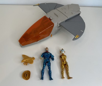 VTG Kenner Telepix 1987 SILVERHAWKS SPRINTHAWK SHIP INCOMPLETE + Figure Lot