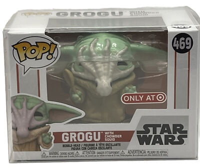 Star Wars Funko Pop Bobble-Head Grogu Chowder Squid With Free Eco Tek Protector