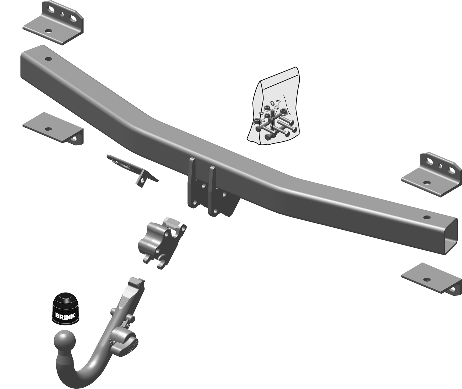 Brink Towbar for Volkswagen Touareg 20022018 Detachable Tow Bar