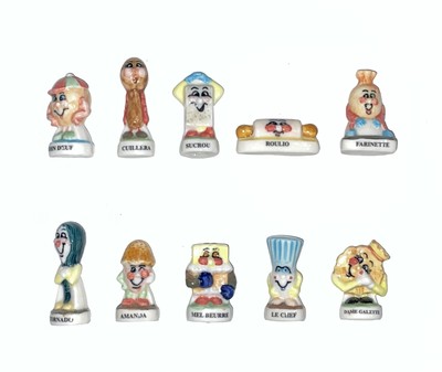 Série complète de 10 fèves Les régalos IV 2000