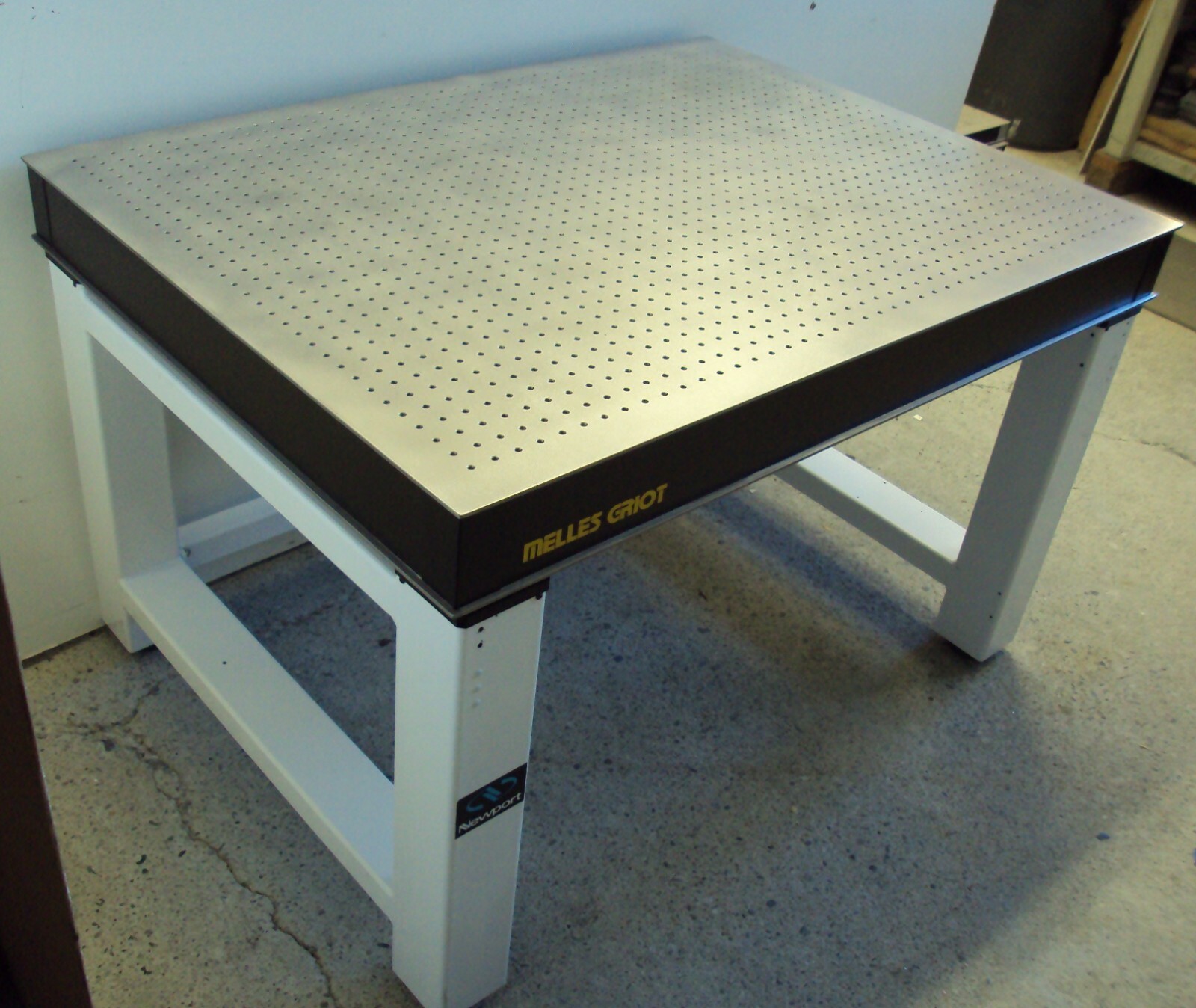 crated MELLES GRIOT OPTICAL TABLE 3x4 w/ NEWPORT BENCH lab breadboard isolation