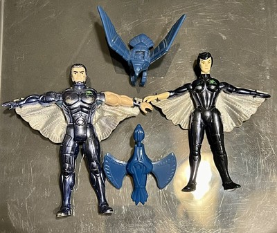 Vintage 1986 Kenner SilverHawks STEELHEART And STEELWILL Complete.