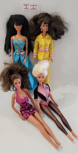 Barbie Dolls Lot of 4 Vintage Doll Old Stains Damage Not