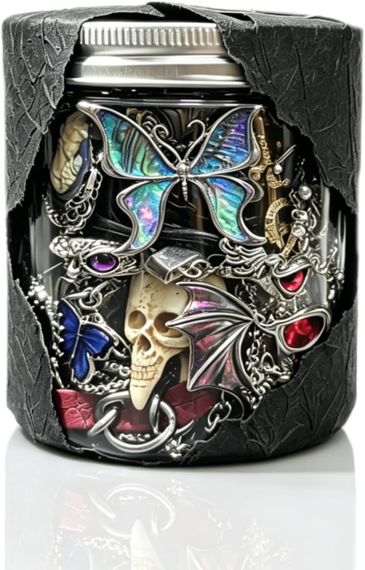 Witchy Gothic Fairycore Mystery Jewelry Jar, Unique Gift for Women